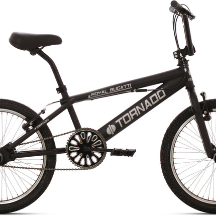 BMX Fiets Royal-Bugatti Tornado Freestyle 20 inch - Mat Zwart