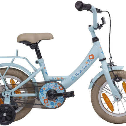 Kinderfiets 12" Bikefun Flower Fun - blauw