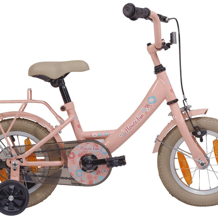 Kinderfiets 12" Bikefun Flower Fun - roze