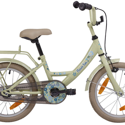 Kinderfiets 16" Bikefun Flower Fun - groen