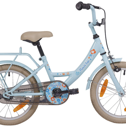 Kinderfiets 16" Bikefun Flower Fun - blauw