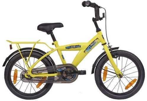 Kinderfiets 16" Bikefun No Rules - geel