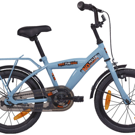 Kinderfiets 16" Bikefun No Rules - blauw