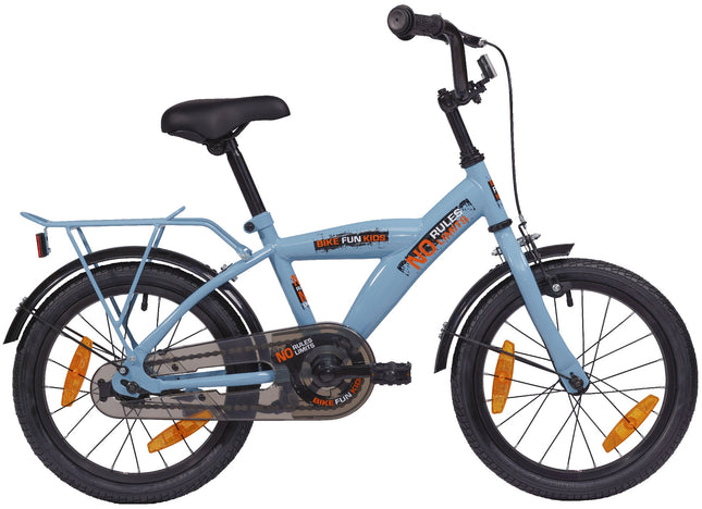 Kinderfiets 16" Bikefun No Rules - blauw
