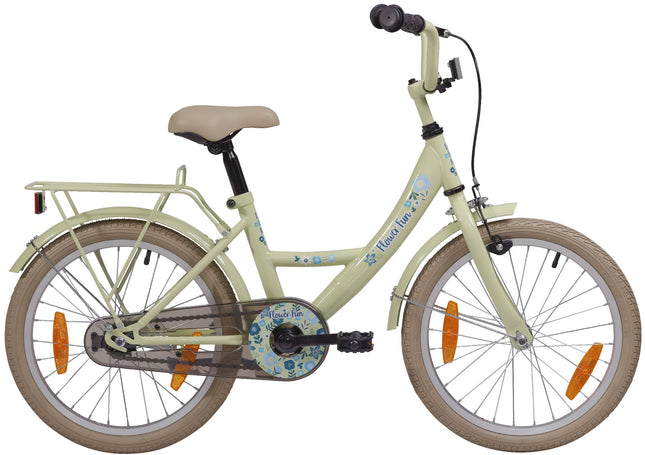 Kinderfiets 18" Bikefun Flower Fun - groen