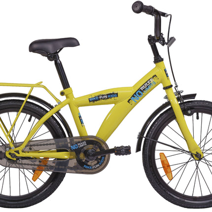 Kinderfiets 18" Bikefun No Rules - geel