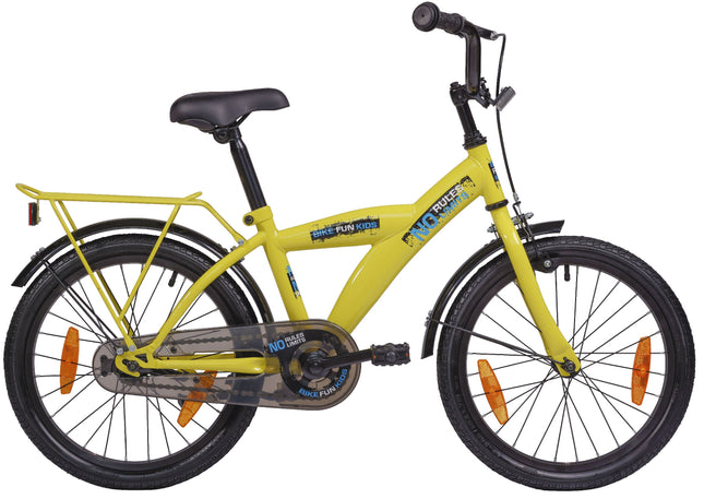 Kinderfiets 18" Bikefun No Rules - geel