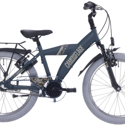 Kinderfiets 20" Bike Fun Camouflage met Shimano Nexus 3  - mat donkergroen