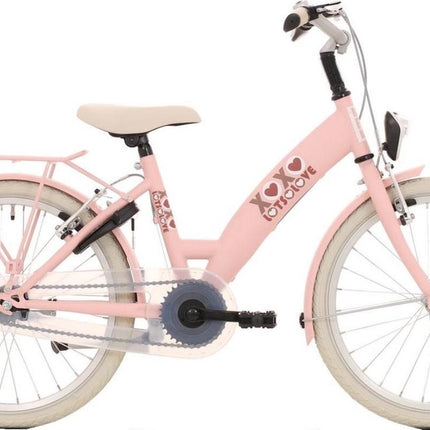 Vélo pour filles Bikefun 20 pouces Lots of Love avec frein à rétropédalage - rose
