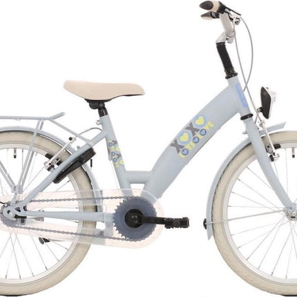 Kinderfiets 20" Bikefun Lots of Love met remnaaf - blauw