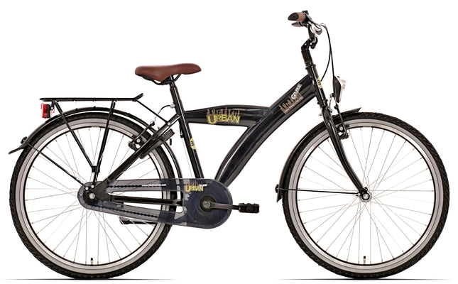 Bikefun 24 Inch Nexus-3  Urban City - Jongens - Zwart