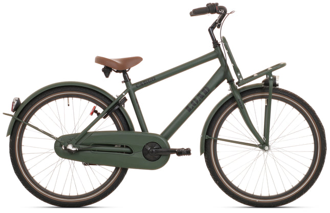 Bikefun Load 24" jongensfiets met 3 versnellingen remnaaf - mat kaki groen