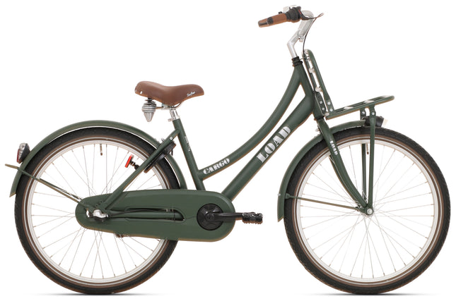 Bikefun Load 26" meisjesfiets met 3 versnellingen remnaaf - mat kaki groen