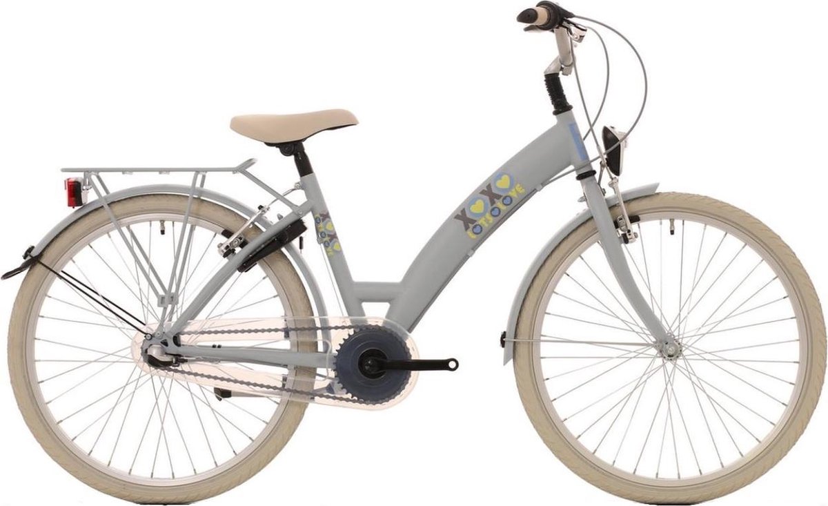 Kinderfiets 24" Bikefun Lots of Love met Nexus 3 versnellingen - lichtblauw