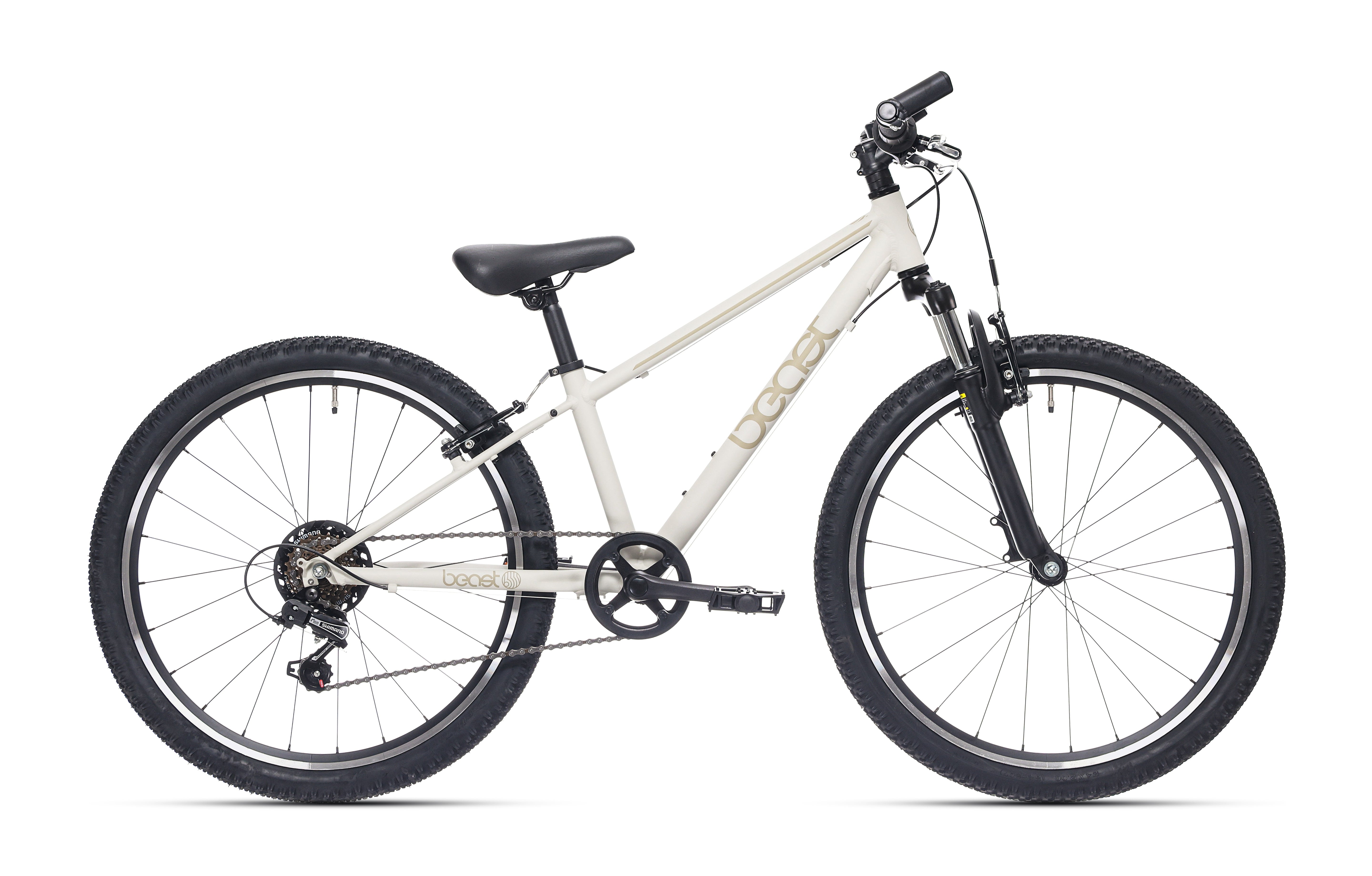 Kinderfiets Bikefun the Beast 24 inch 6 speed v-brake kiezelgrijs