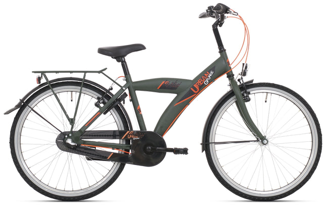 Bikefun 24" Nexus 3 Urban City - jongens - kaki green mat