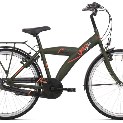 Kinderfiets Bikefun Urban City 24 inch met Nexus 3 versnelling/remnaaf - Mat Groen