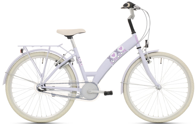 Bikefun 26 inch Meisjes Lots of Love - Nexus 3 - mat violet