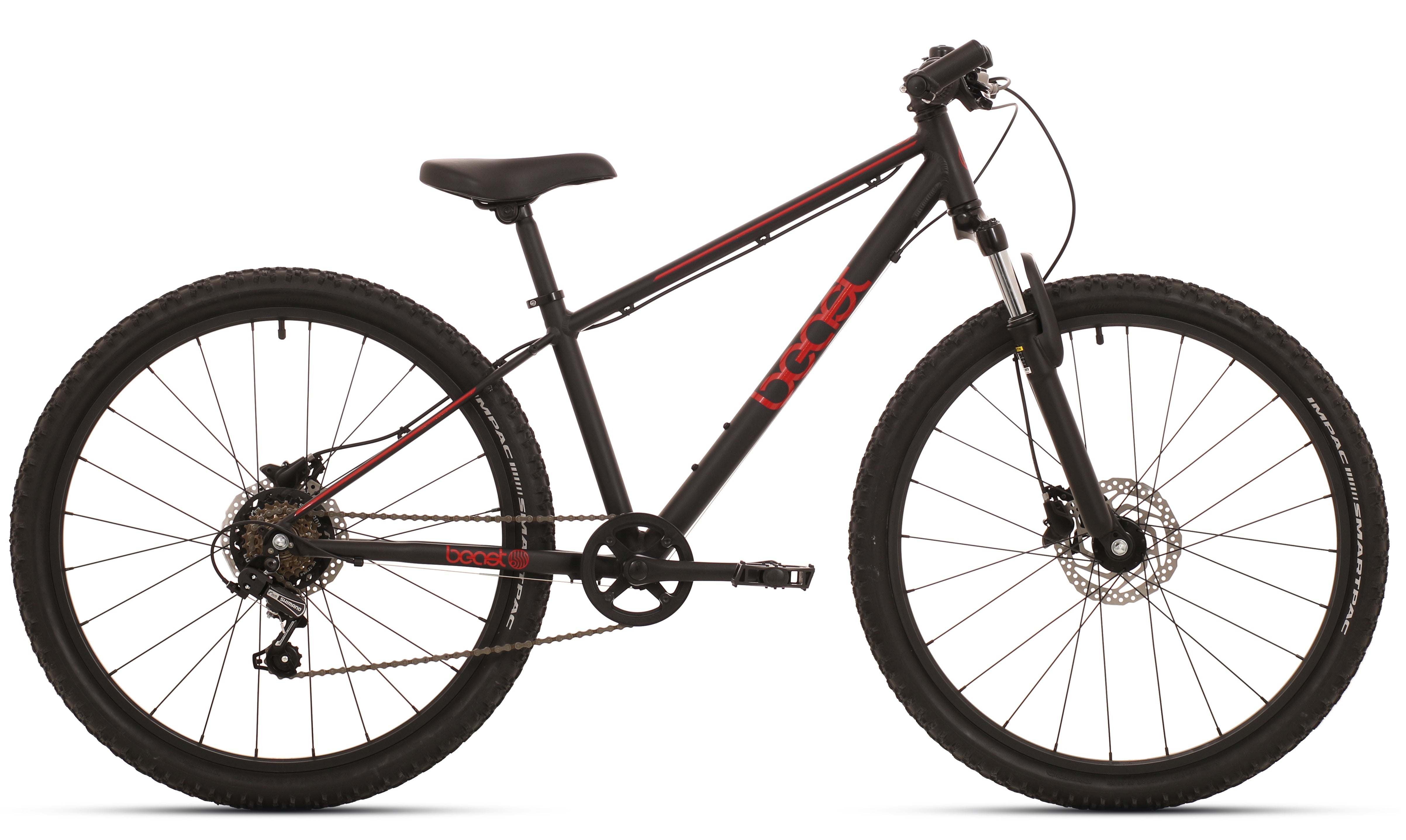 Bikefun 26" The Beast disc brake 6 speed - zwart/rood