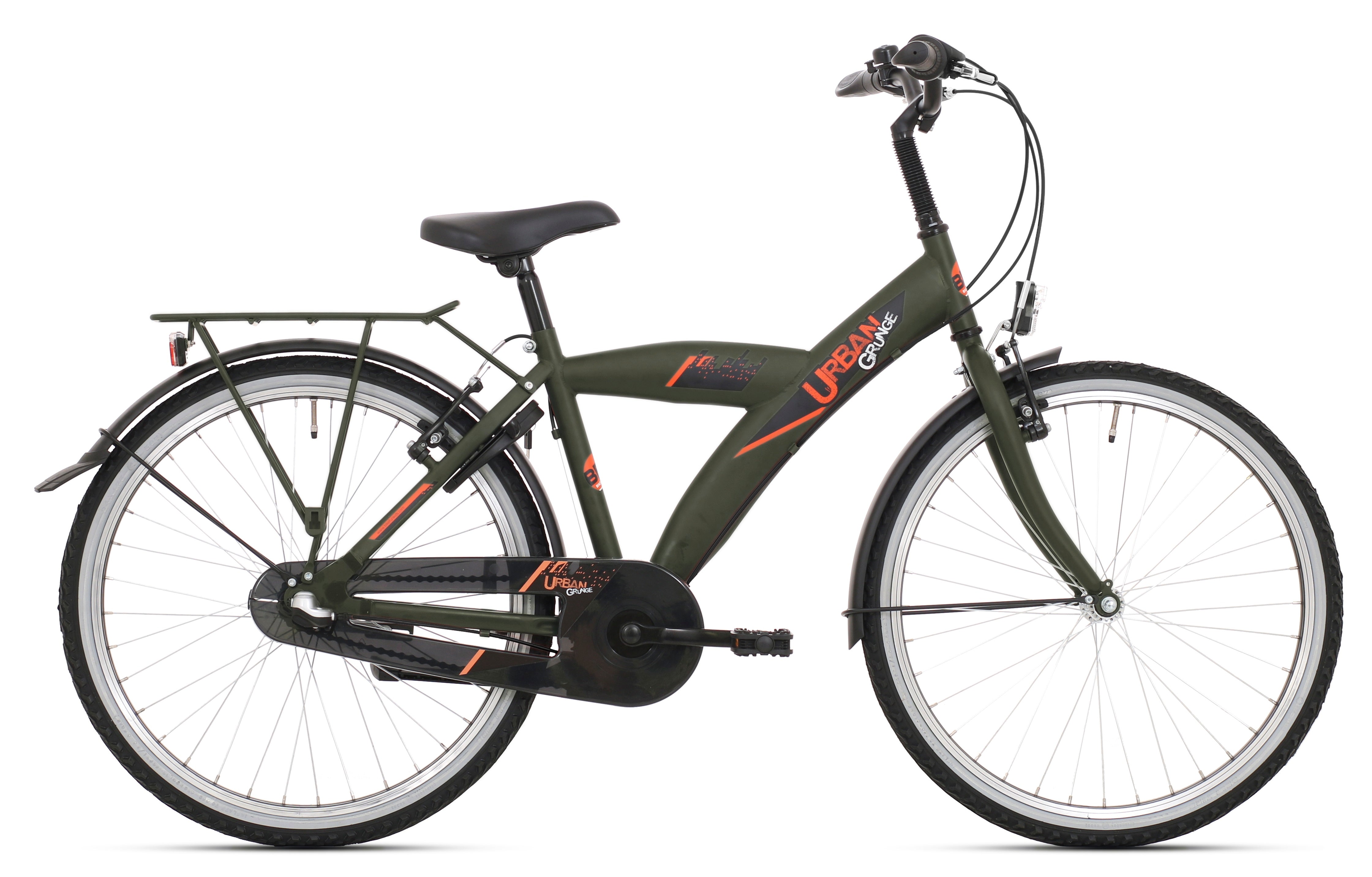 Kinderfiets 26" Bike Fun Urban - mat groen