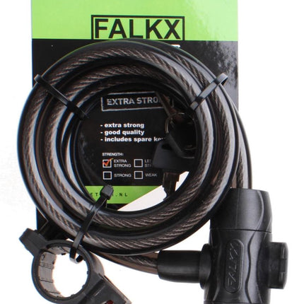 fiets slot - FALKX Kabelslot 12x180mm zwart
