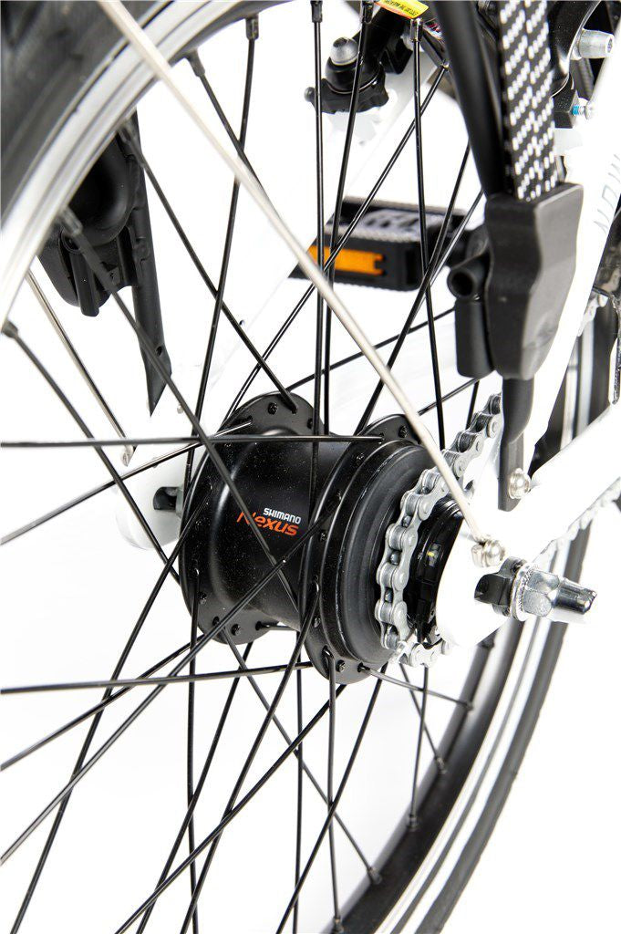 Elektrische vouwfiets 20" U-Go Now Ei7 met lage instap Nexus 7 speed - pearl white