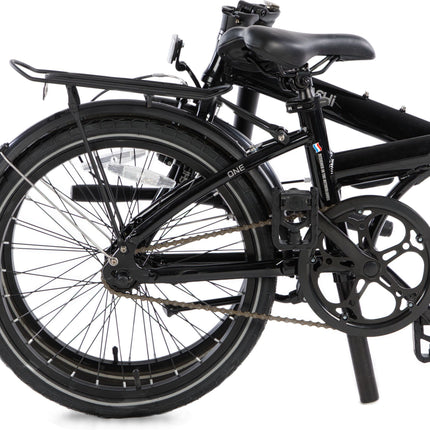 Vouwfiets 20" Takashi ONE single speed met terugtraprem - midnight black