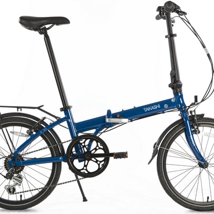 Vouwfiets 20" Takashi D SIX 6 versnellingen en velgremmen - navy blue