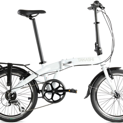 Vouwfiets 20" Takashi D SEVEN 7 versnellingen en velgremmen - white matt