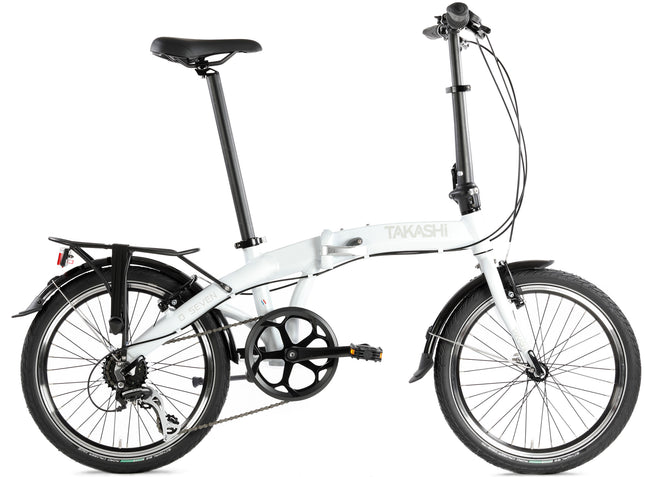 Vouwfiets 20" Takashi D SEVEN 7 versnellingen en velgremmen - white matt