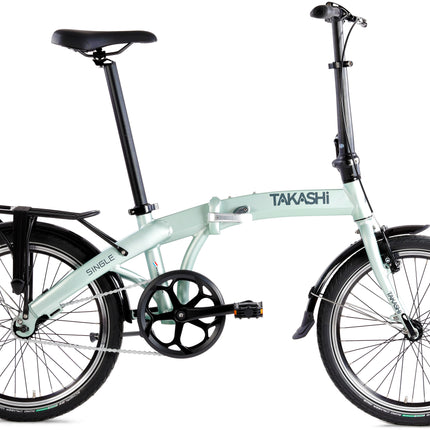 Vouwfiets 20" Takashi SINGLE speed en velgremmen - ice green
