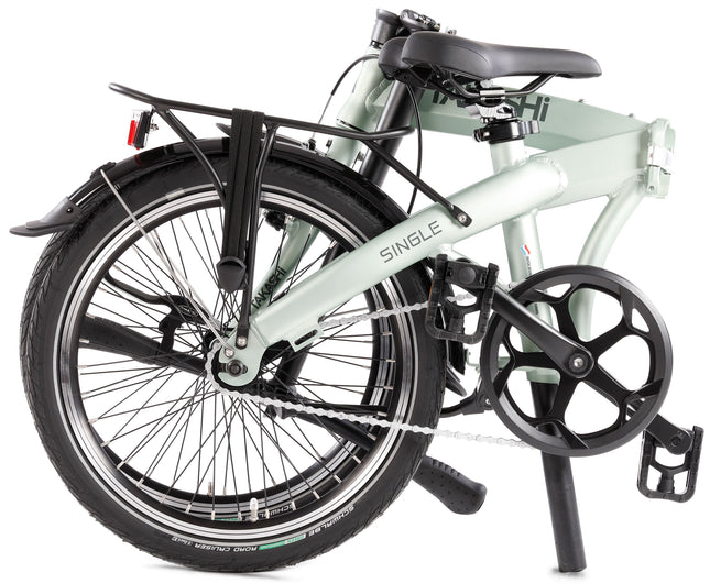 Vouwfiets 20" Takashi SINGLE speed en velgremmen - ice green