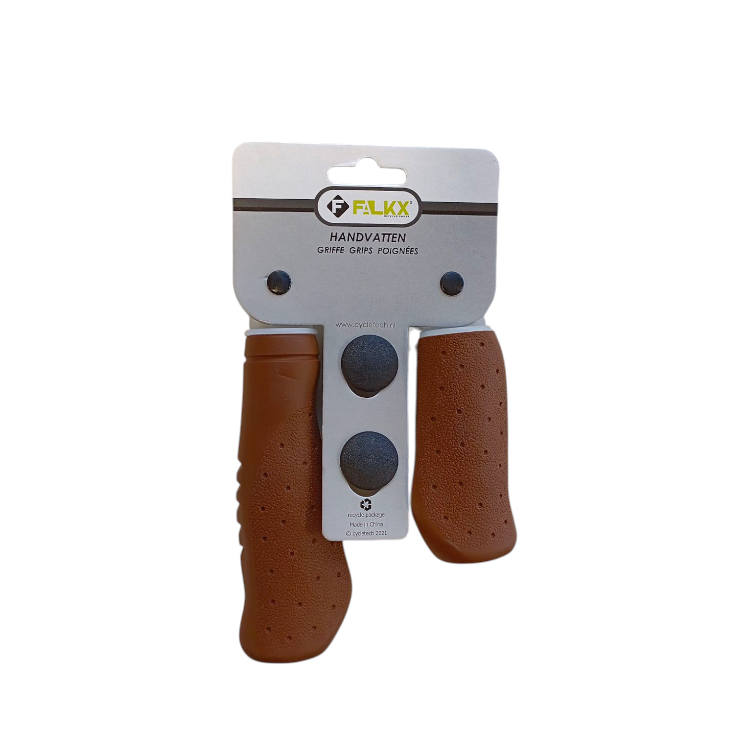 BE0102A Falkx handvat bruin 92/135mm