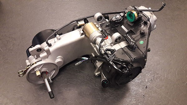 motorblok compleet 10 inch lange as 125cc sco china 4t, sco gy6