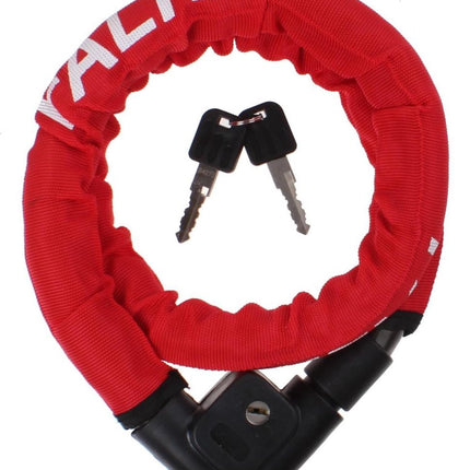 Antivol vélo - FALKX Cobraslot 22x1000mm rouge, gaine en nylon
