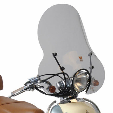 Pare-brise Isotta avec kit de fixation haut fumé BTC Grande Retro Old Luxe
