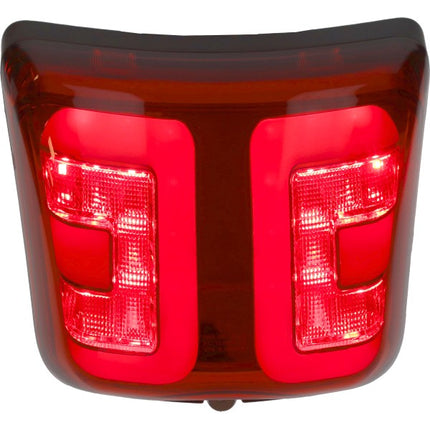 Feu arrière Power1 led tube rouge vespa noir mat GTS 300 (euro4), GTS tous mod.
