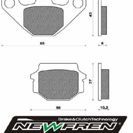 brake pad set newfren agility 16inch, people, people-s, super-8, super-9, tgb fd0073