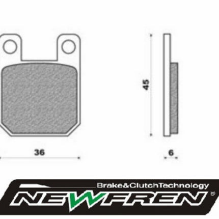 Brake pad set Newfren model AJP Dragster, GPR, Hunter, Katana, Ludix, Predator, RX, Speedfight FD0094