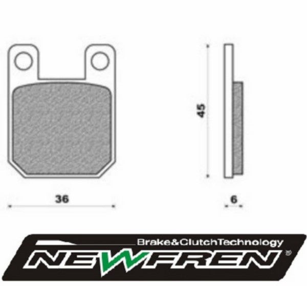 Brake pad set Newfren model AJP Dragster, GPR, Hunter, Katana, Ludix, Predator, RX, Speedfight FD0094