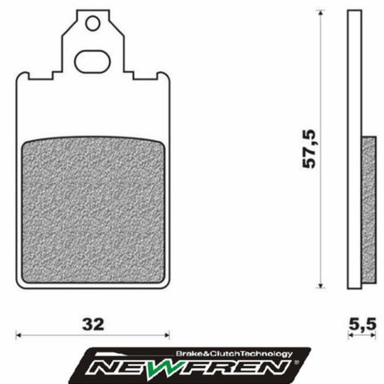 brake pad set newfren af1, dt50r, f12 rst, f15, red rose, revival, tuareg, youngst'r fd0098