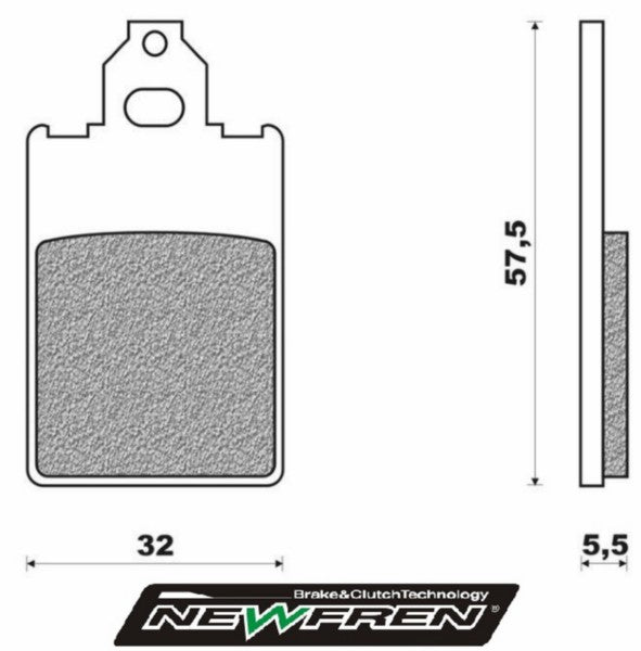 brake pad set newfren af1, dt50r, f12 rst, f15, red rose, revival, tuareg, youngst'r fd0098
