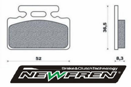 remblokset newfren voor agm Goccia GEV1000, mio, tonik, yup fd0139