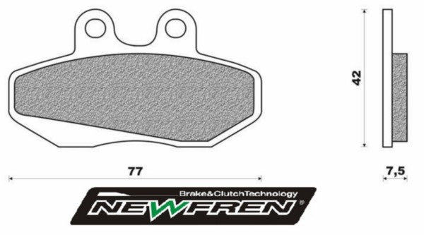 Brake pad set Newfren Derbi GPR, RX, Senda DRD Pro FD0162