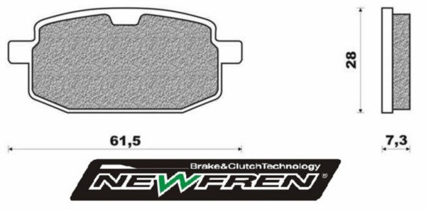 Brake pad set Newfren Arriva, Big Max, BTC Old Classic, Dax, Jog, Monkey, V-Clic FD0175