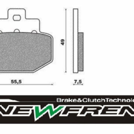remblokset newfren achter dna 180cc, gts 125cc, gts alle mod., gts super 300cc, gtv, runner 180cc, runner 200cc vxr fd0298