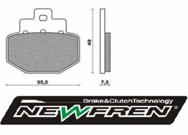 brake pad set Newfren rear DNA 180cc, GTS 125cc, GTS all mod., GTS Super 300cc, GTV, Runner 180cc, Runner 200cc VXR FD0298