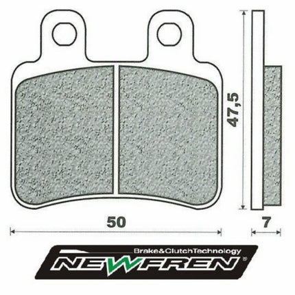 brake pad set newfren dt50r, elystar, rieju, ryz pro sm, senda drd pro, xsm va2008, xtm va2008 fd0323