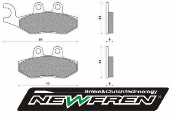 kit de plaquettes de frein Newfren MP3, Sprint 125 4T, Agility RS, DNA RST, Fly, Fly New 2012, GTS tous mod., GTV, Liberty RST, Primavera, Runner RST, Sprint FD0330