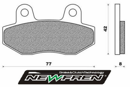 remblokset newfren voor agm VX50, china lx/napoli, gts toscana, mbx, nsr, speedfight 3, vx50 fd0358